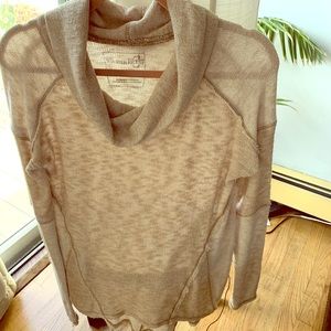 Free People Long sleeve cowl neck top.  Size M